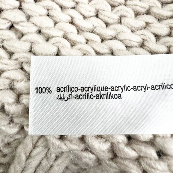 Zara Sweater Women's Large Metallic Silver Foil Hooded Knit Pullover Sweatshirt - Picture 7 of 15